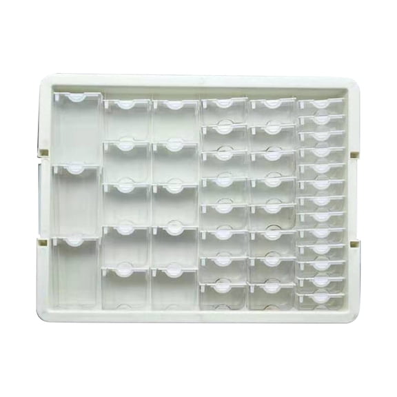 BNNG 5d Diamond Painting Embroidery DIY Tool Accessories Small Transparent Case Square Bottle for Diamond Drill Storage, Removable Clear Plastic Painting Drill Organizer with Snap Shut Lid