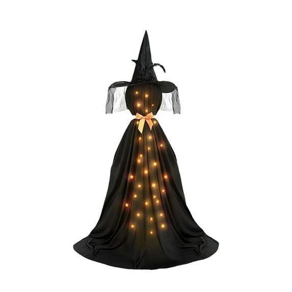 BNNG 6 Ft Light up Witch Stakes Halloween Yard Decorations, Scary Witches with Multiple Colors LED Lights, Haunted House Props for Outdoor Garden Lawn Party Decor(1pcs, 2 pcs)
