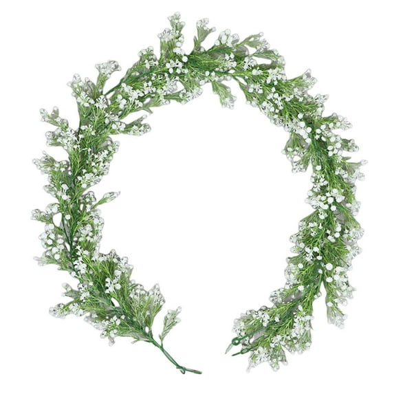 BNNG 6FT Spring Flower Garland, Artificial Not Withering Wildflower Vine for Indoor Door, Window, Wall, Arch Background, Home Farmhouse Wedding Party Decor