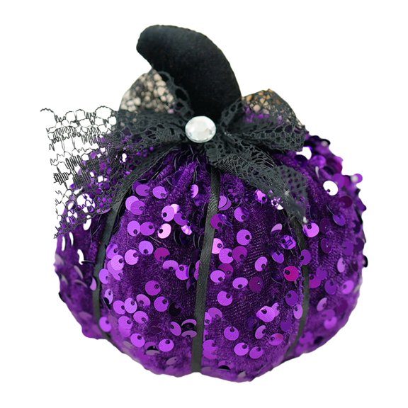 BNNG Artificial Glitter Pumpkin, Faux Pumpkin Harvest Table Centerpiece for Fall, Halloween & Thanksgiving Decorations,Twinkling Pumpkins Artificial Pumpkins for Crafts Home Decoration