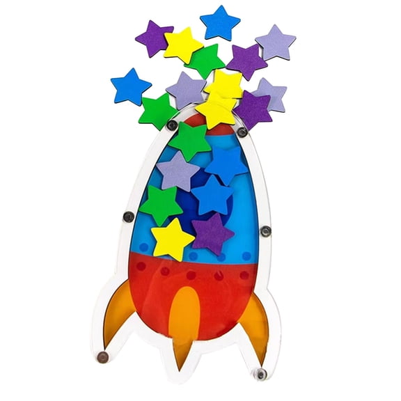 BNNG Attivolife Reward Jar for Kids, Light up Star Reward Jar Night Light, Personalized Behavior Clip Chart for Classroom Management Tools Reward System, Ideal Gifts for Baby Children