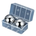 thumbnail image 1 of BNNG Balls Reusable Stainless Steel Metal Ice Sphere Cubes Beverage Chilling Rocks Whiskey Stones for Red Wine, Bar Beer, Scotch, Vodka Drinks Stainless Spherical Ice Stone, 1 of 4