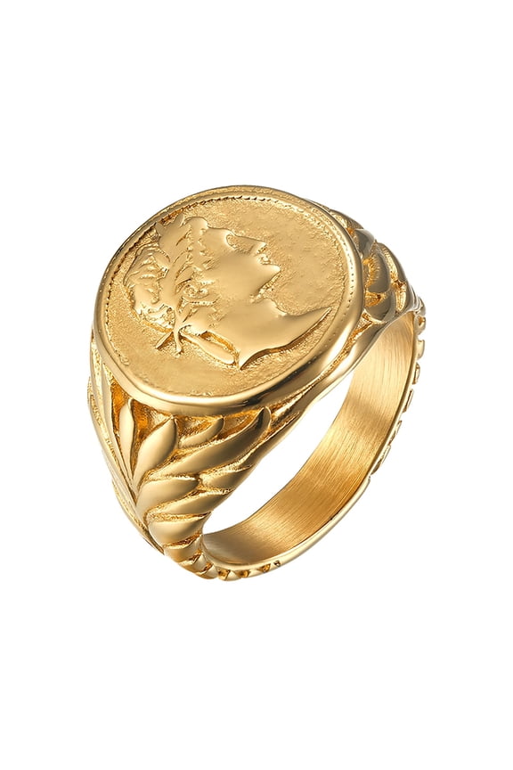 Boho Rings For Women European And American Style Roman Empire The Great Stainless Steel Ring Retro Trendy Hand Jewelry Typing Rings Knuckle Rings For Women Minimalist Open Rings For Women