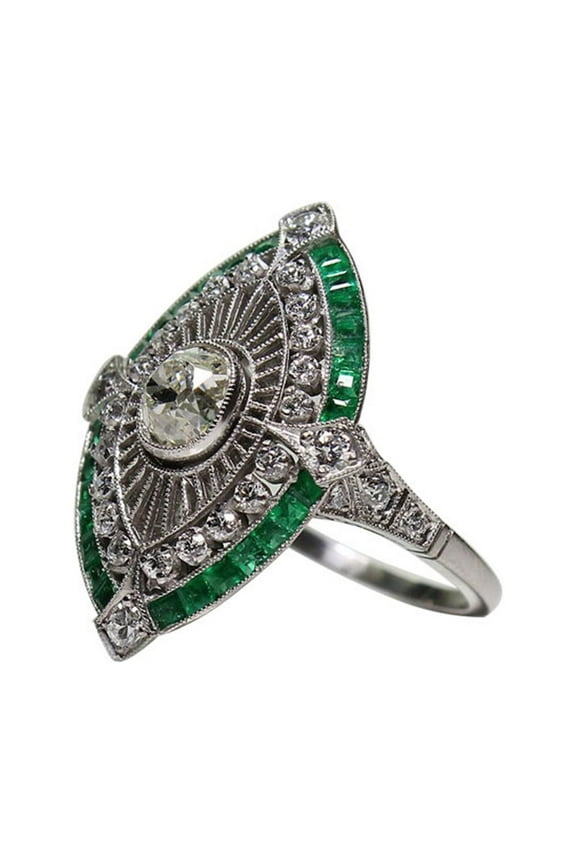 Boho Turquoise Diamond Rings Statement Carved Green Turquoise Finger Joint Rings Finger Ring Turquoise Jewelry Sparkling Natural Gemstone t for Women Men