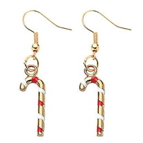 BNNG Candy Cane Earrings Womens Christmas Earrings Pendant Earrings Christmas Santa Claus Elk Snowman Holiday Jewelry Set, Ideal Gift Retro Chritmas Earrings Christmas Drop Earrings