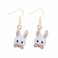 thumbnail image 1 of BNNG Cartoon Cute Bunny Dangling Rabbit Earrings Happy Easter Egg Carrot Earring Easter Earrings Cartoon Cute Rabbit Earrings Women'S Halloween Moon And Star Ear Swirls, 1 of 9