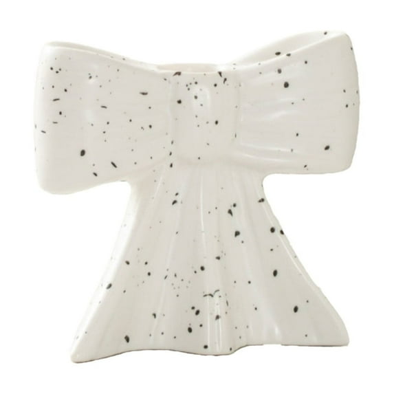 BNNG Christmas Ceramic Bow Scented Candle Holder - Bow Candle Holder Bow Candlestick Holder Decorative Candle Stand Centerpiece for Table Wedding Dinning Party