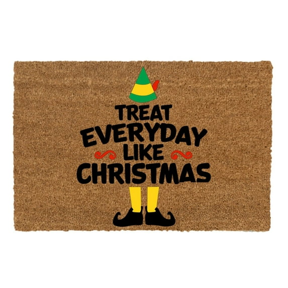 BNNG Christmas Door Mat Xmas Welcome Christmas Mat Non-Slip and Washable Winter Doormat Rubber Back Snowflakes Door Mat Rugs for Indoor Outdoor Personalized Front Door Decoration