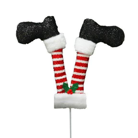 BNNG Christmas Elf Stuffed Legs Stuck Tree Topper Decorations -Xmas Holiday Indoor Outdoor Decor Party Ornaments and Decorations