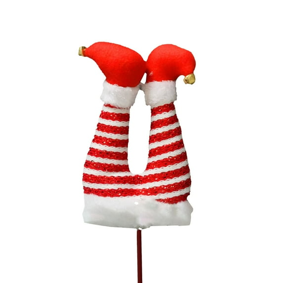 BNNG Christmas Elf Stuffed Legs Stuck Tree Topper Decorations -Xmas Holiday Indoor Outdoor Decor Party Ornaments and Decorations