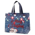 thumbnail image 1 of BNNG Christmas Gift Bags 1 Pack - Christmas Non-Woven Gift Bags, Tote with Handles, Treat Bags, Multifunctional for Gifts Wrapping Shopping, Xmas Party Supplies, 12.8"×9.8"×6.7", 1 of 6
