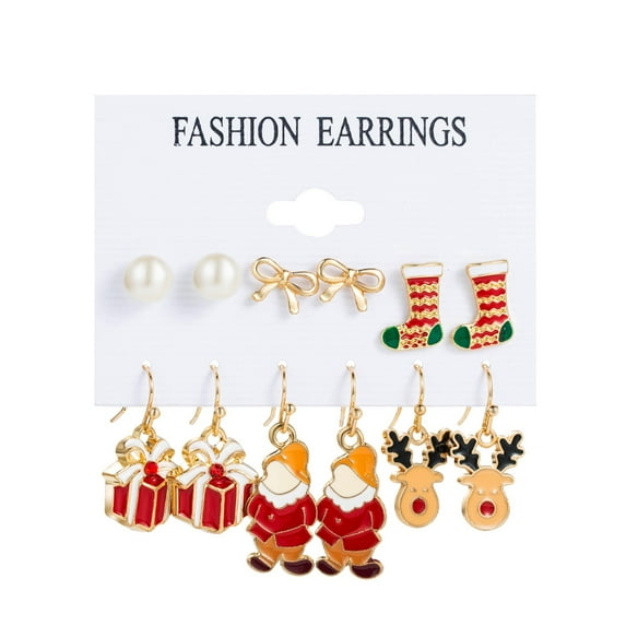 BNNG Christmas Jewelry Sets Christmas Earrings Creative Exquisite Holiday Earrings Creative Holiday Earrings Snowflake Earrings Christmas Present Earrings Holiday Party Earrings