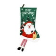 thumbnail image 1 of BNNG Christmas Stockings, 18" Christmas Stocking Deer Santa Snowman Burlap Plaid Xmas Stocking Fireplace Hanging Stockings boots for Holiday Christmas Decor, 1 of 9