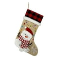 thumbnail image 1 of BNNG Christmas Stockings, 18'' Xmas Stockings with Snowflake Santa Snowman Reindeer Penguin and Plush Faux Fur Cuff Stockings for Stairs Fireplace Hanging Xmas Home Decor, 1 of 4