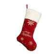 thumbnail image 1 of BNNG Christmas Stockings - 19 Inch Red Green Sliver Faux Fur Xmas Stockings with Silver Sequin Snowflakes Super Soft Thick Plush Xmas Stockings for Christmas Decoration Holiday Decor, 1 of 5