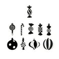 thumbnail image 1 of BNNG Christmas Tree Ornaments Plastic Xmas Candy Cane Lollipop Ornament Christmas Hanging Decors Birthday Party Decoration Crafts for Holiday Xmas Tree Party (10, Pink and Black), 1 of 6