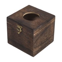 BNNG Clearance Bathroom Organizers and Storage over Toilet Tissue Box Retro Square Wooden Tissue Holder Decorative Tissue Cover for Home Car Automotive Home Office Decoration Toilet Paper Storage