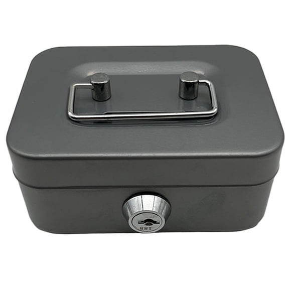 BNNG Clearance Small Organizer Box with Lock Chest Box Metal Small Modern Holder Bank Lock Box with Key for Prizes Adults Kids Personal Items Storage Boxes Art Storage Organizer