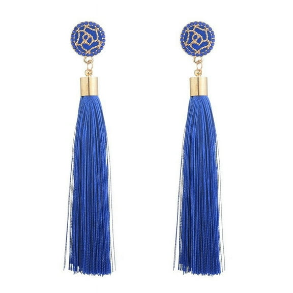 BNNG Colorful Tassel Earrings For Women Long Dangle Drop Statement Earrings Fashion Jewelry For Birthday Christmas Valentines Day Gift Female Halloween Playful Ear Danglers