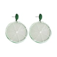 thumbnail image 1 of BNNG Cool Summer Lemon Earrings Feminine Personality Exaggerated Trendy Earrings 1 Pair Of Earrings Acrylic Dangle Earring Jewelry for Women Geometric Round Drop Dangle Earrings Boho Earring, 1 of 5