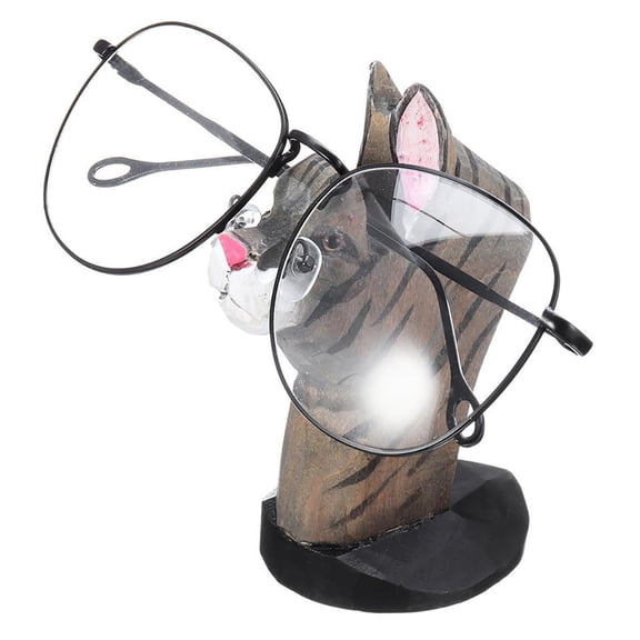 BNNG Creative Wood Hand Carved Eyeglass Holder Handmade Nose Stand for Office Desk Home Decor Gifts Cute Creative Animal Glasses Frame Wooden Animal Eyeglass Holder Display Stand