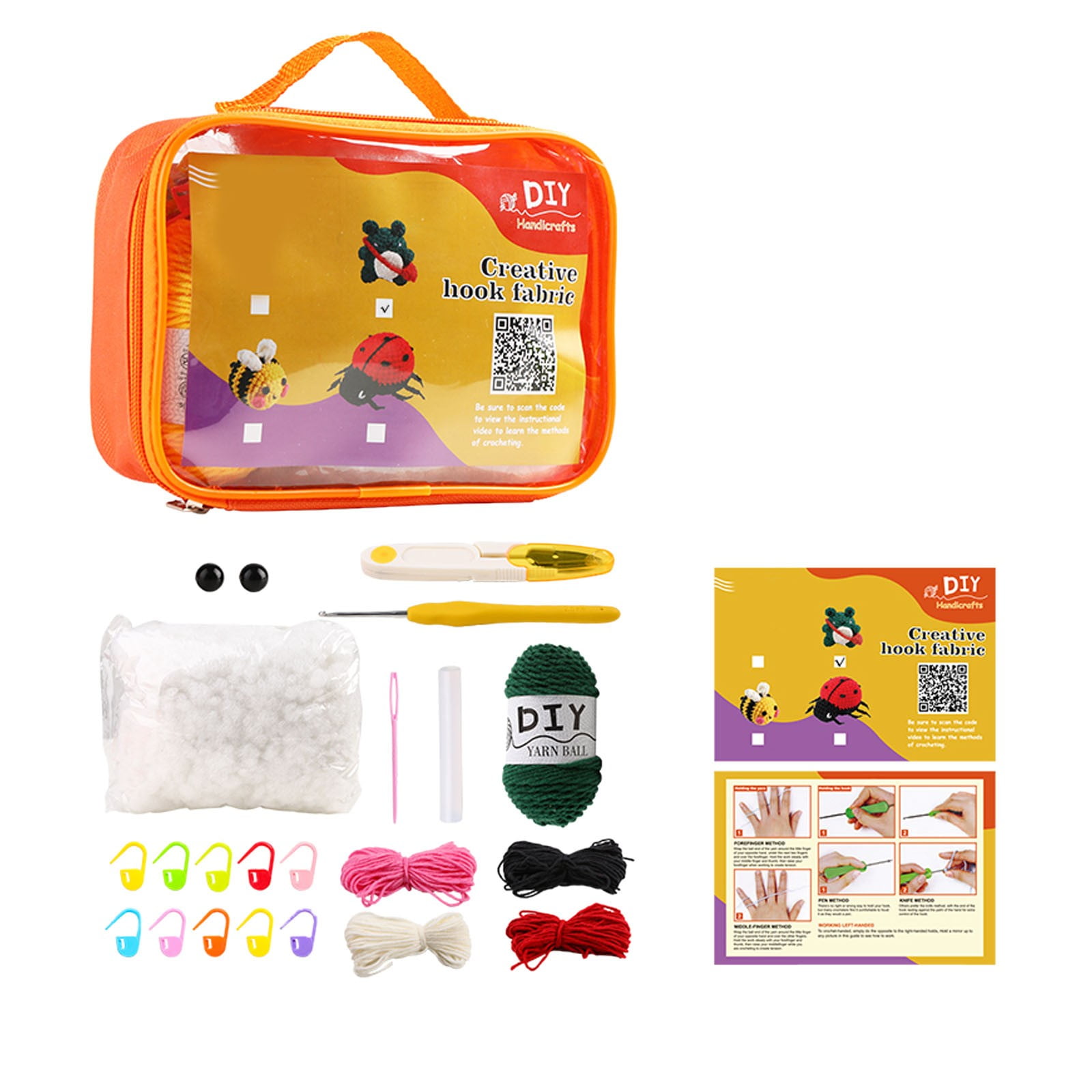 BNNG Crochet Kit for Beginners Adults Kids, Beginner Crochet Kit Make ...