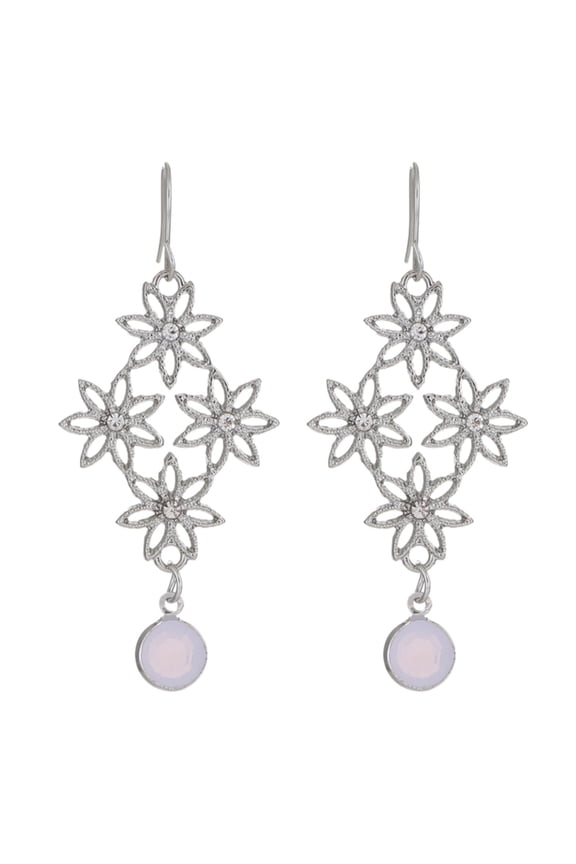 Crystal Dangle Earrings For Women Ladies' Boho Chic Feather Ear Hoops Retro Hollow Long Flower Earrings With Diamond Tassel Earrings And Earrings Female Halloween Trendy Ear Trinkets