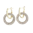 thumbnail image 1 of BNNG Crystal Hoop Earrings For Women Earrings For Women Gold Sterling Silver Earrings For Women Diamond Round Glitter Earrings Holiday Earrings Women'S Halloween Witch Hat Ear Wraps, 1 of 7