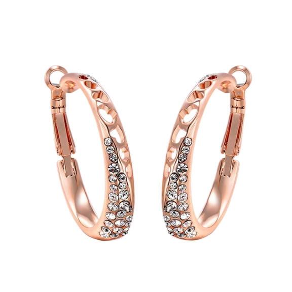 BNNG Crystal Hoop Earrings For Women Female Rhinestone Inlaid Big Ear Hoop Ring Earrings Personalized Ear Jewelry Female Halloween Unique Ear Adornments Crystal Cluster Earrings For Women