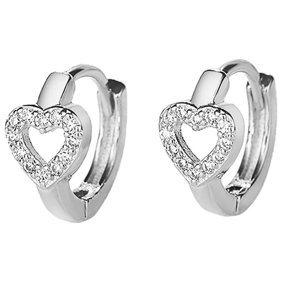 BNNG Crystal Stud Earrings For Women Heart Earrings Stud Earrings For Women Gold Plated Trendy Cubic Zirconia Jewelry Valentines Day Earrings Mothers Day Gifts Hop Jewelry