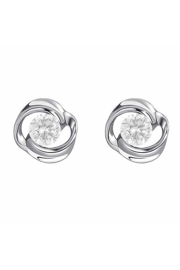 Crystal Stud Earrings For Women Ladies' Glamorous Rhinestone Ear Hoops Rose Love Pato Stone Earrings S925 Silver Needle Allergy Prevention Small Sea Heart Earrings Women'S Skeleton Ear Vines