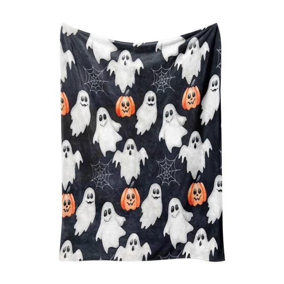 BNNG Cute Blanket Halloween Lightweight Throw Blanket Cute Halloween Ghost Bat Blanket, Spooky Halloween Blankets and Throws, Halloween Fleece Throw Blanket, Halloween Throws Gifts for Kids
