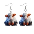thumbnail image 1 of BNNG Cute Cartoon Cow Earrings Pendant Earrings Ladies Earrings Jewelry 1pcs Geometric Threader Earrings Minimalist Geometric Shapes Earrings, 1 of 8
