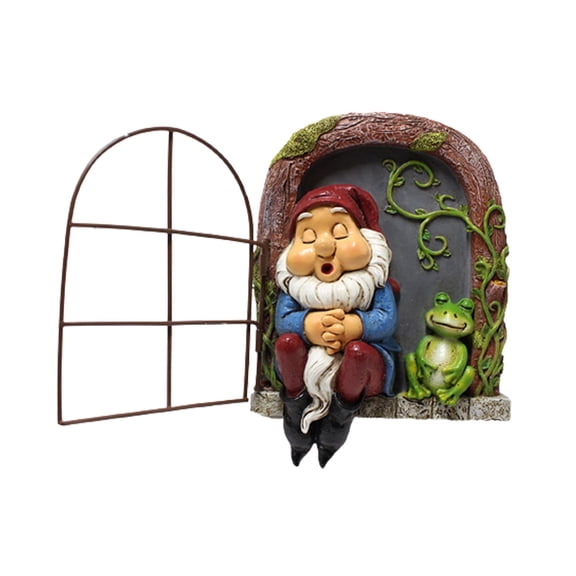 BNNG Cute Garden Gnome Sculpture Outdoor Decor Statue for Nature Lovers, Indoor Tree Ornament, and Unique Gift Idea