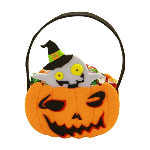 BNNG DIY Trick or Treat Bag Kit, Make Your Own Halloween Candy Bags Goodie Bags, Felt Craft with Stickers for Kids Halloween Party Favors - Party Supplies & Decoration