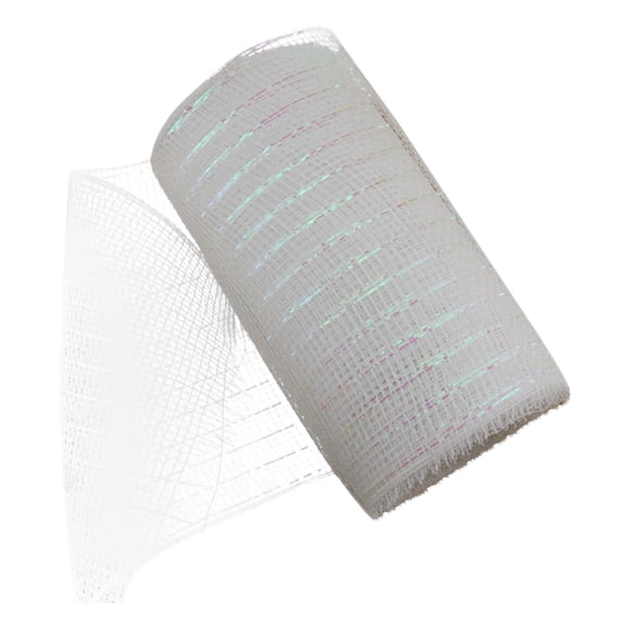 BNNG Deco Mesh 6Inch x 30 Feet Decor Mesh Ribbon with Metallic Foil Deco Mesh Wreath Supplies Ribbon Mesh Roll for Spring Wreaths, Swags, Craft, Party Deco, Gold Mesh Ribbon for Christmas Tree