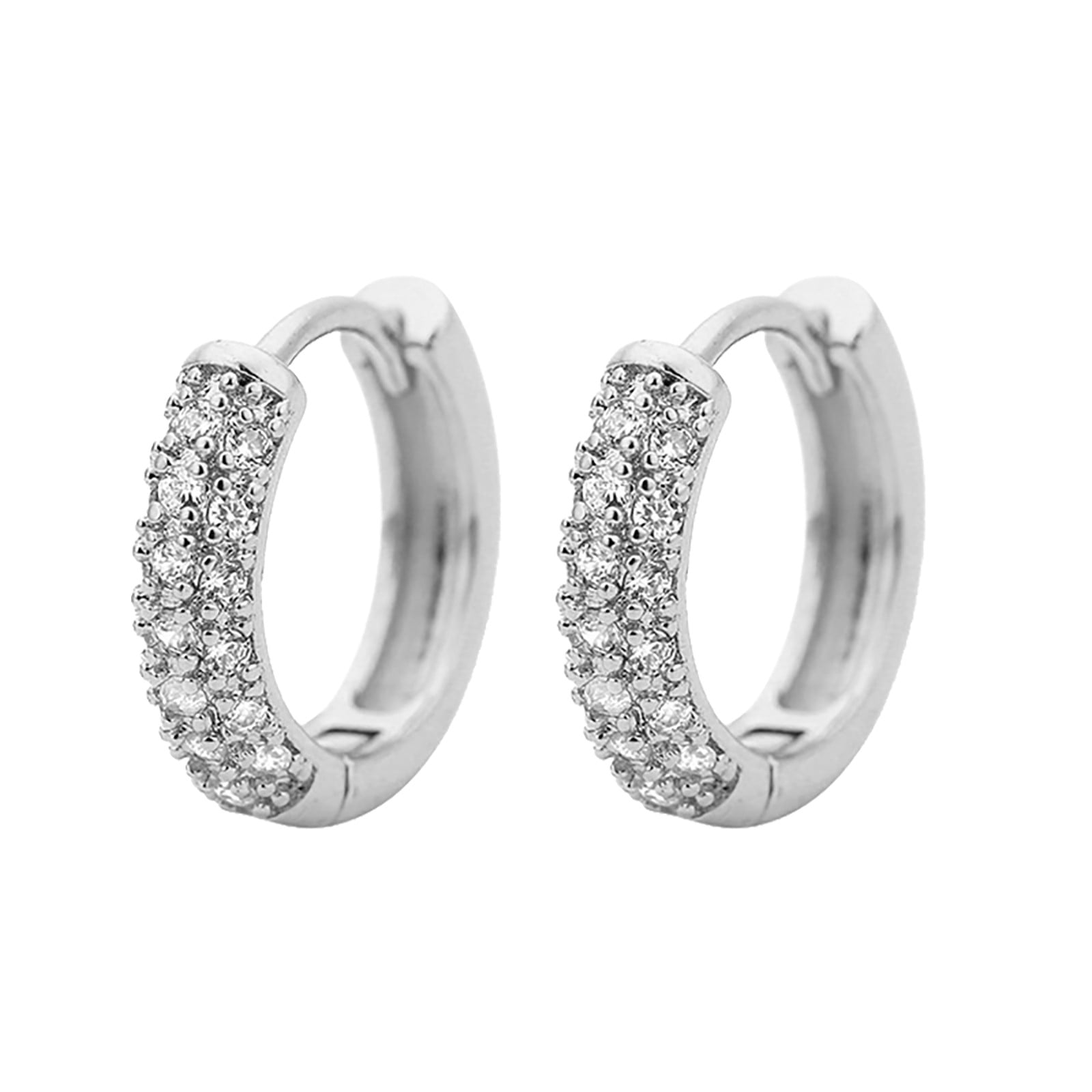 ピアス +ENGBROX+ silver925 radiant cubic earring EBEA24036SV BNNG Diamond Stud Earrings For Women Silver Cubic Zirconia
