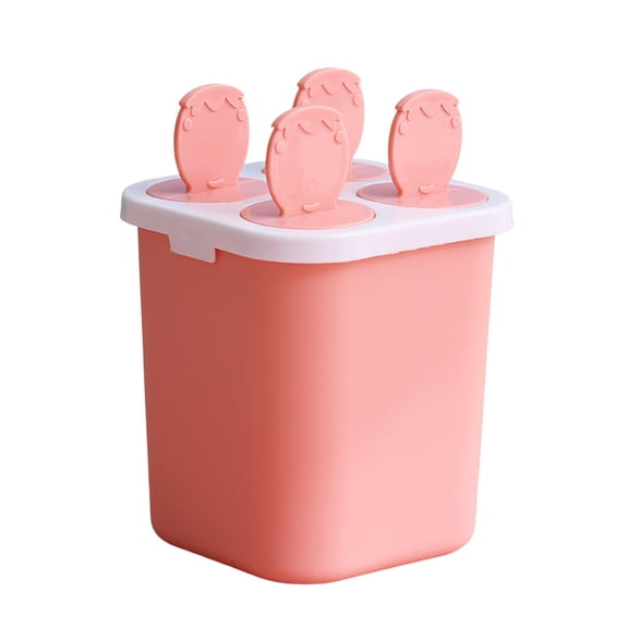 BNNG Diy Popsicle Molds, Ice Home Made Ice Popsicles Ice Popsicle Model Ice Popsicle Mold Set 4 Pieces Homemade Popsicle Maker Easy Release Ice Cream Molds Reusable DIY Popsicle Molds