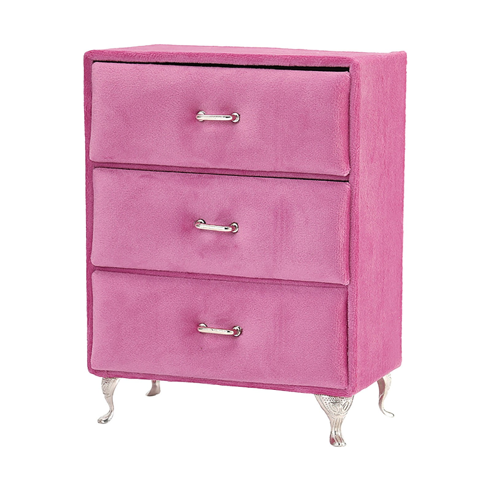 BNNG Dollhouse Furniture, Suitable For Jewelry Storage Boxes, Openable Rose Pink Sofa Jewelry Box Miniature Sofa Couch for Mini House Heart Shape Velvet Chair 1/6 Scale Mini Accessories