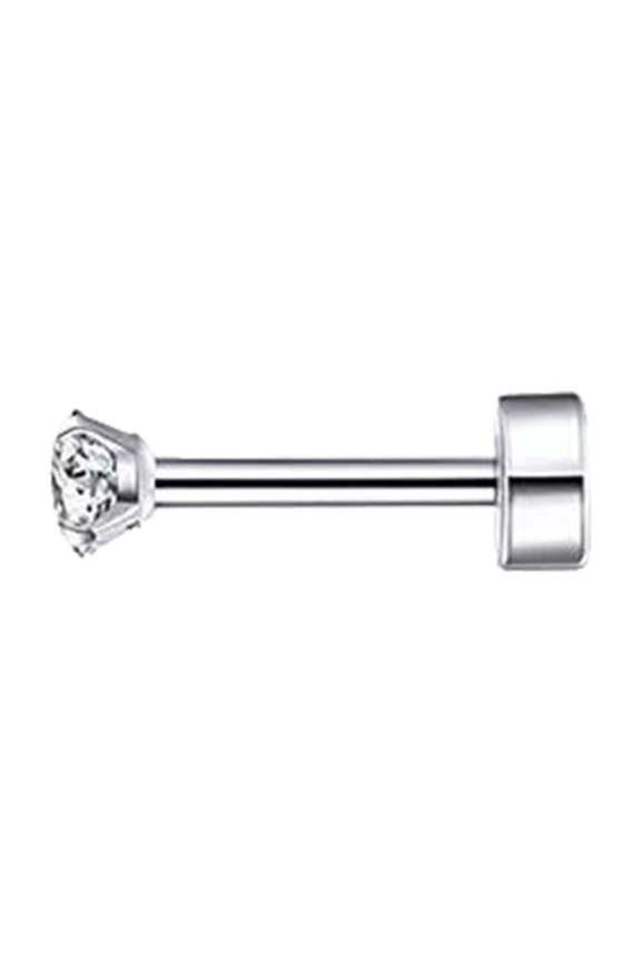 Elegant Cubic Zirconia Earrings Minimalist Metal Ear Studs Sparkly Rhinestone Alloy Ear Studs Earrings Zircon Earrings Stainless Steel Earrings Buckle Round Cake Earrings