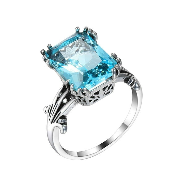 BNNG Engagement Bridal Ring For Women Zircon Square Ring Engagement Ring Bracelet Girls Wedding Band Ring Men Moissanite Rings for Women Created Diamond Engagement Rings Moissanite Rings for Women