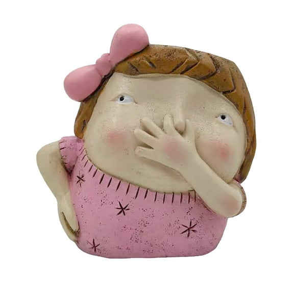 BNNG Face Planters Pots Head, Cute Plant Pots, Boys and Girls Pinch Nose Design Face Succulent Pot, Head Planter for Home, Office, Desktop, Patio Head Planter Pot Face Flower Pots for Plants