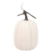 BNNG Fall Artificial Pumpkins Harvest Pumpkins Faux Foam Pumpkins - White/Black/Orange/Gold Craft for Fall, Christmas,Halloween, Thanksgiving, Realistic Thick Stem for Tabletop Display