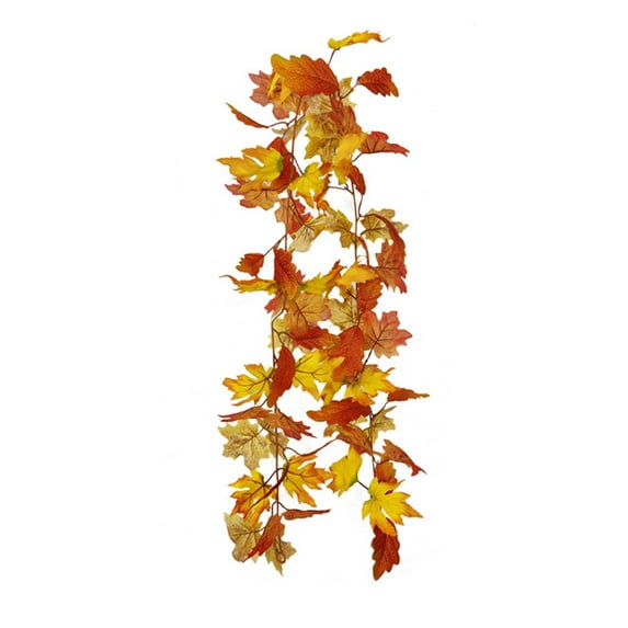 BNNG Fall Decor Festival Maple Leaf Rattan Decoration Christmas Party Wall Hanging Maple Leaf Rattan High-End Artificial Flower swag s Silk Flower Garland For Wedding Artificial Flower Vine