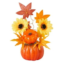 BNNG Fall Decorations for Home Table Centerpiece with Pumpkin Vases - Thanksgiving Kitchen Dining Indoor Décor Set for Autumn Harvest Seasonal Display