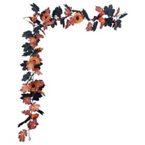 BNNG Fall Garland Fall Decorations for Home,Fake Berry Pumpkin Autumn Maple Leaves Garland for Mantle Halloween Thanksgiving Fireplace Harvest Party,Fall Decor Indoor Outdoor Porch Vines- 5.2Ft
