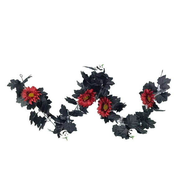 BNNG Fall Garland Fall Decorations for Home,Fake Berry Pumpkin Autumn Maple Leaves Garland for Mantle Halloween Thanksgiving Fireplace Harvest Party,Fall Decor Indoor Outdoor Porch Vines- 5.2Ft