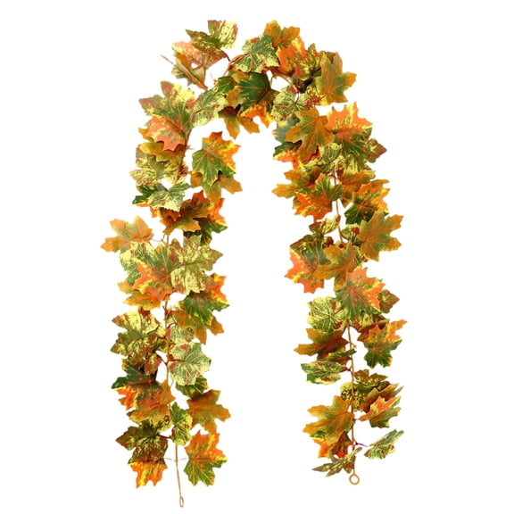 BNNG Fall Garland Maple Leaf - 5.7ft/Piece Artificial Fall Foliage Garland with Berries Colorful Autumn Decor for Home Wedding Fireplace Party Christmas