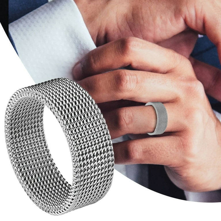 BNNG Fashion Beautiful Jewelry Mesh Fine Ring Band Fashionable