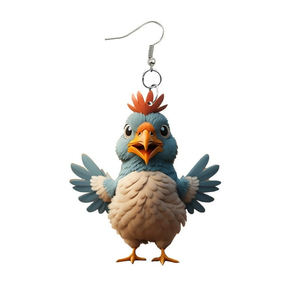 BNNG Fashion Forward Student Earrings Acrylic Charm Cute Chicken Hen Rooster Earrings Drop Dangle Jewelry For Women Girls Funny Party Gifts Cz Stud Earrings Chic And Sophisticated Ear Studs